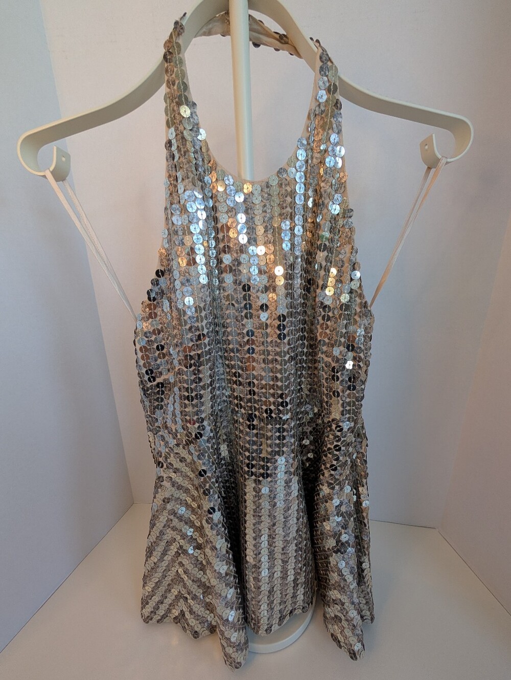 ​✨ Jill Stuart Collection One-of-a-Kind Metallic Sequin Halter Top - Small ✨